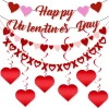 Wholesale and retail of LOVE Flag XO heart-shaped spiral Pendant Set for Valentine's Day proposal and wedding decoration 2025 Specification image